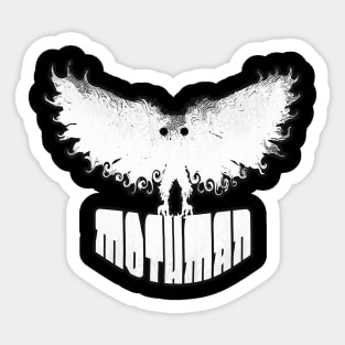 Mothman West Virginia Wing Humanoid Moth Retro Vintage White Sticker